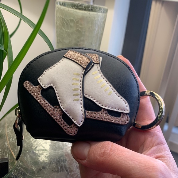 LIMITED EDITION🔥Authentic Kate Spade leather iceskater coin/Keychain zip wallet - Picture 5 of 8